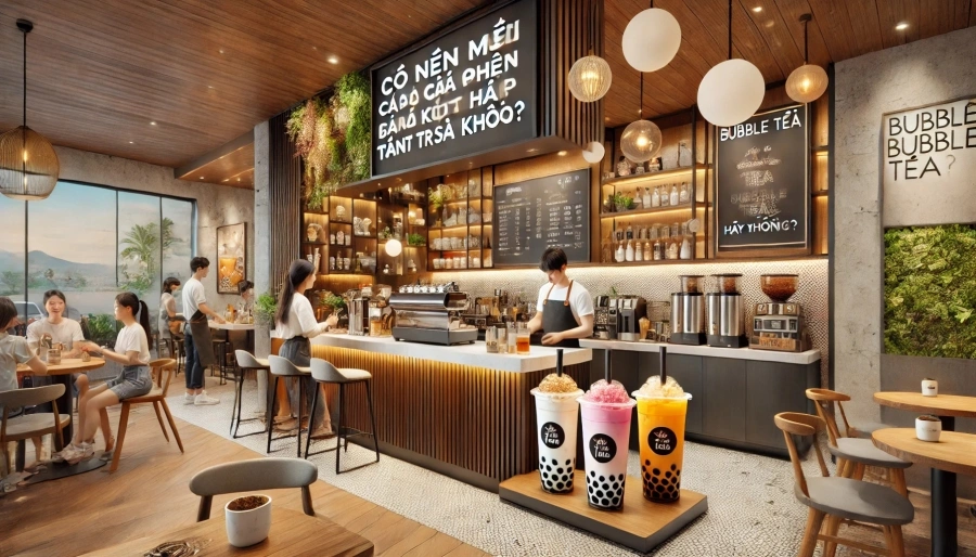quán cà phê kết hợp trà sữa