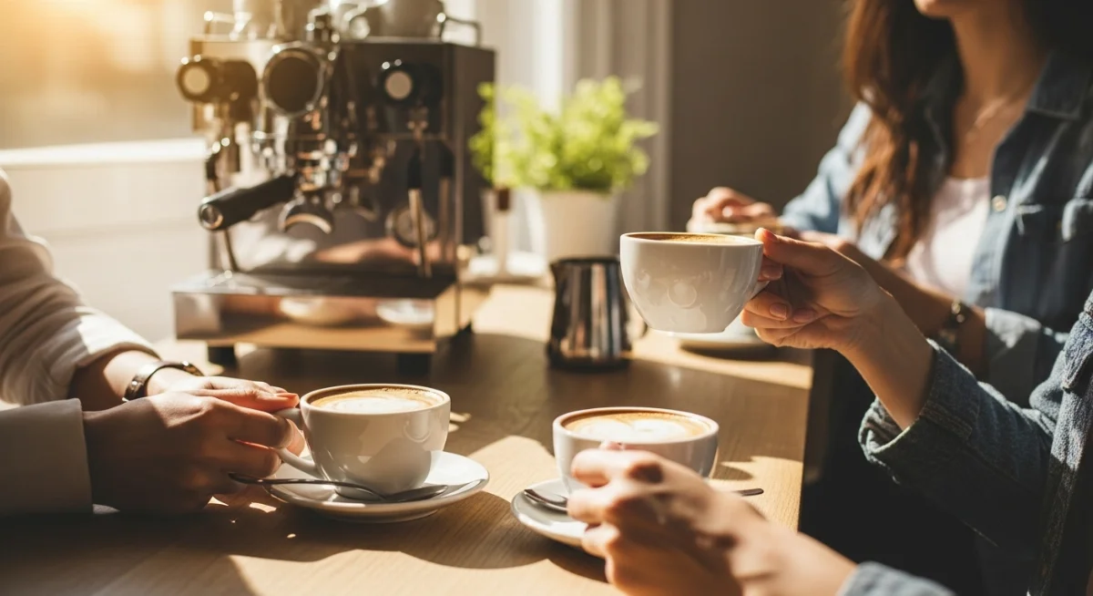 Các barista chuyên nghiệp sử dụng máy pha cà phê hiệu quả trong quán