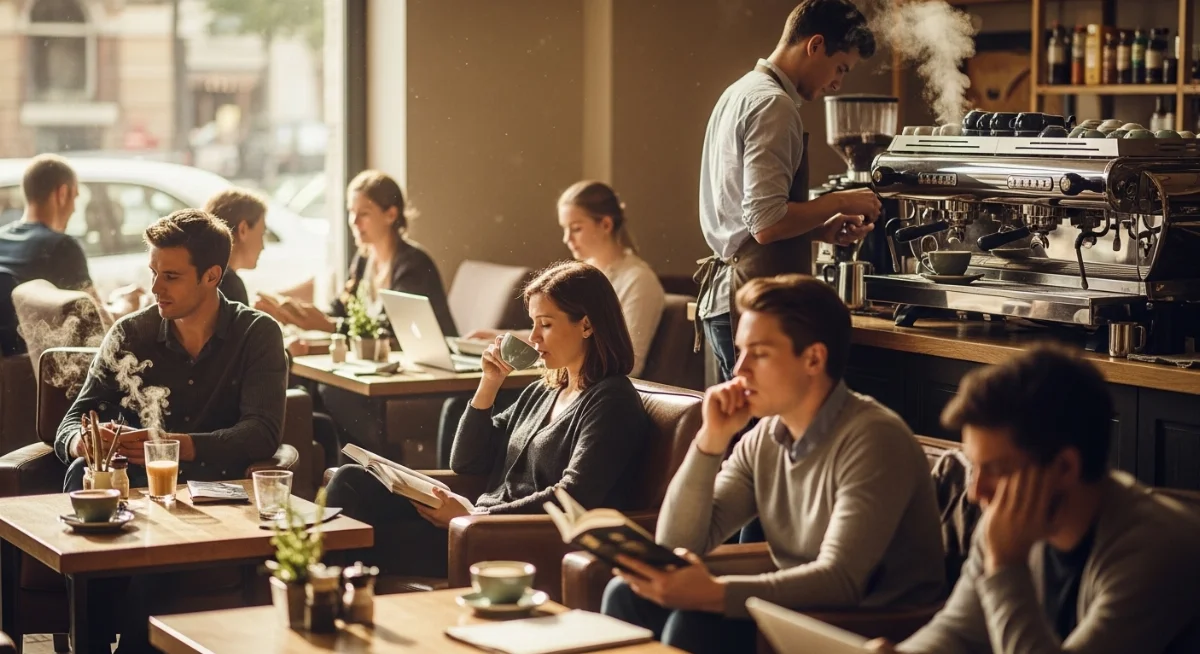 Máy pha cà phê chuyên nghiệp chiết xuất ly espresso từ cà phê blend độc đáo