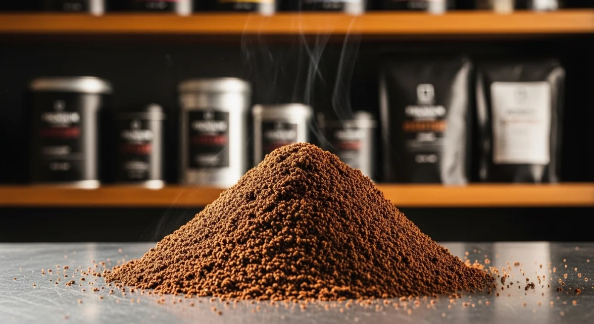Bột cà phê pha máy chất lượng cao tươi mới sau khi rang xay