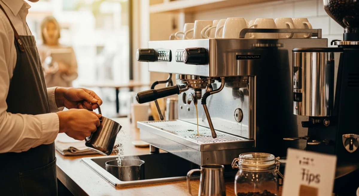 Kiểm tra chất lượng cà phê bột trước khi pha máy cho quán