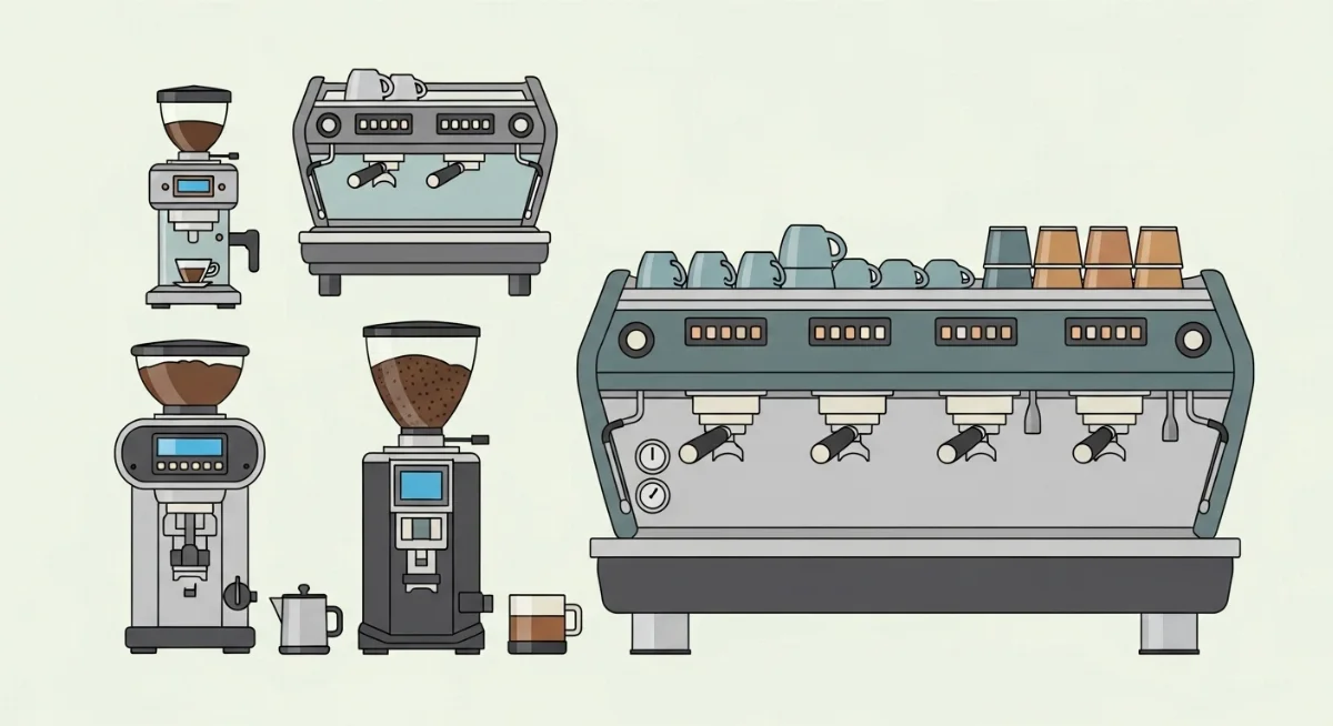 Máy pha cà phê 2 group chuyên nghiệp cho quán cà phê 50m2