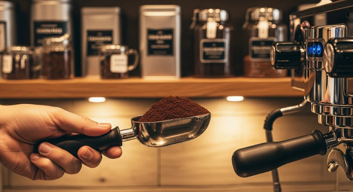 Người phụ nữ đang thưởng thức tách cà phê pha máy ngon tại nhà