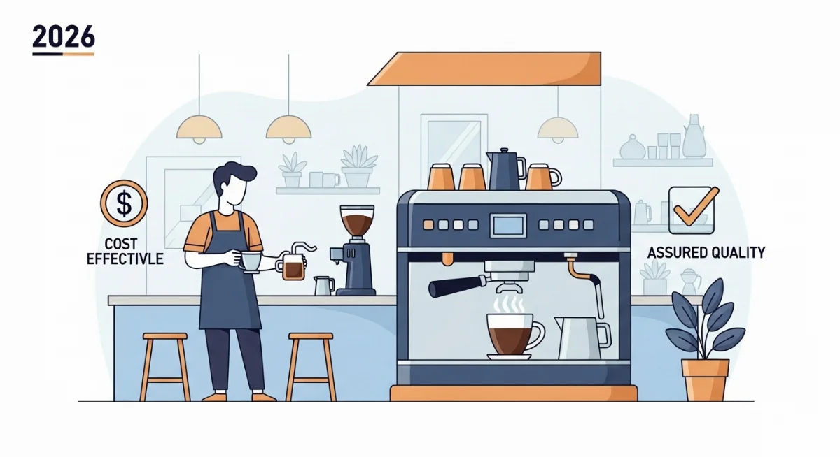 Máy pha cà phê dưới 30 triệu với thiết kế nhỏ gọn cho quán nhỏ